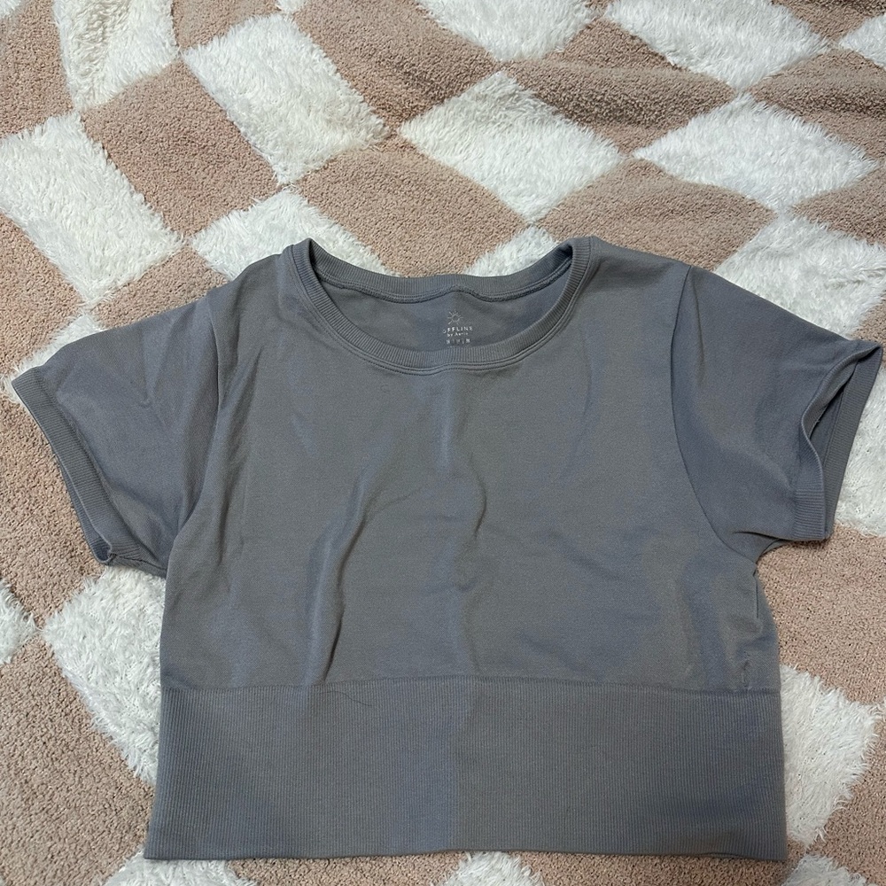Aerie Gray Workout Top